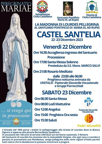 Madonna di Lourdes pellegrina a Castel Sant'Elia